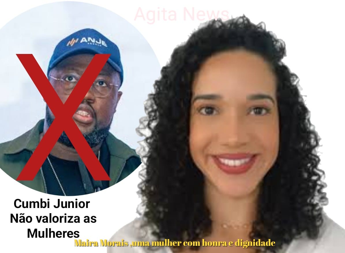 Imagem de Maira Morais durante a conferência da ANJE em Benguela, simbolizando a resistência feminina contra o silenciamento institucional.