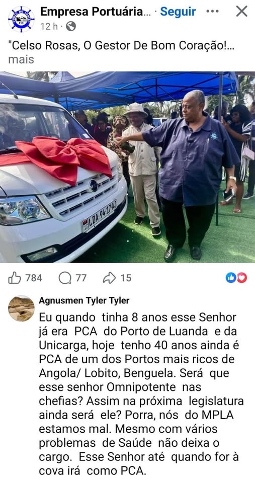 O Gestor “Eterno”: Celso Rosas e o Dilema da Renovação nos Portos de Angola