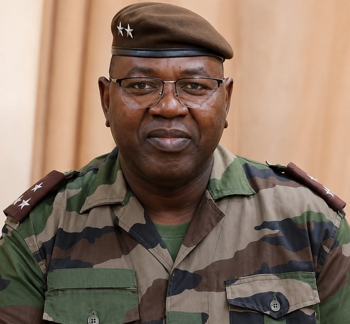 General Élisée Jean Dao em uniforme militar após ser designado para liderança do Exército pelo Presidente de transição do Mali, Assimi Goïta.